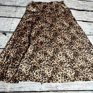 NWT Status by Chenault Leopard Print Midi Skirt Size S